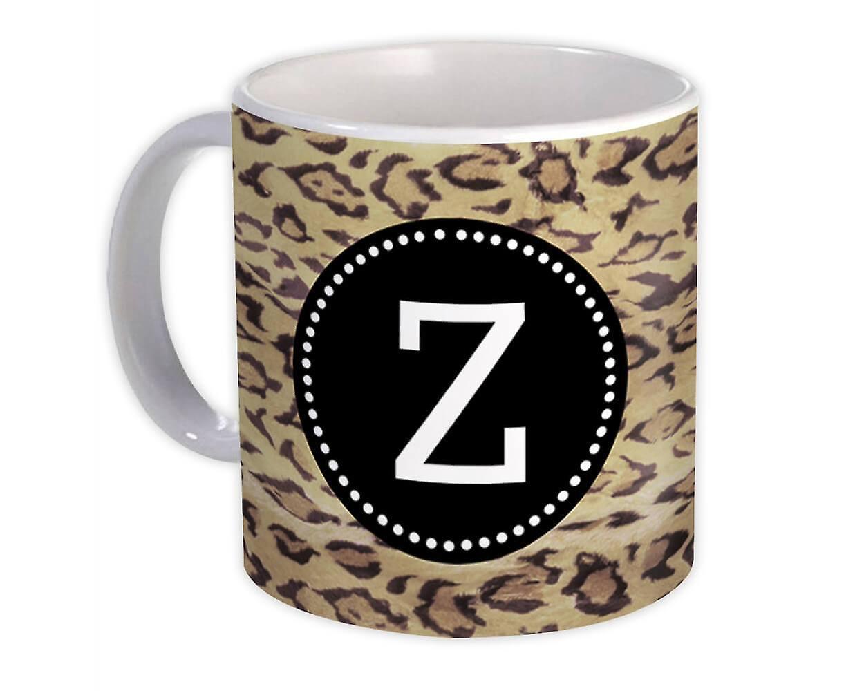 Gift Mug: Monogram Letter Z Cheetah