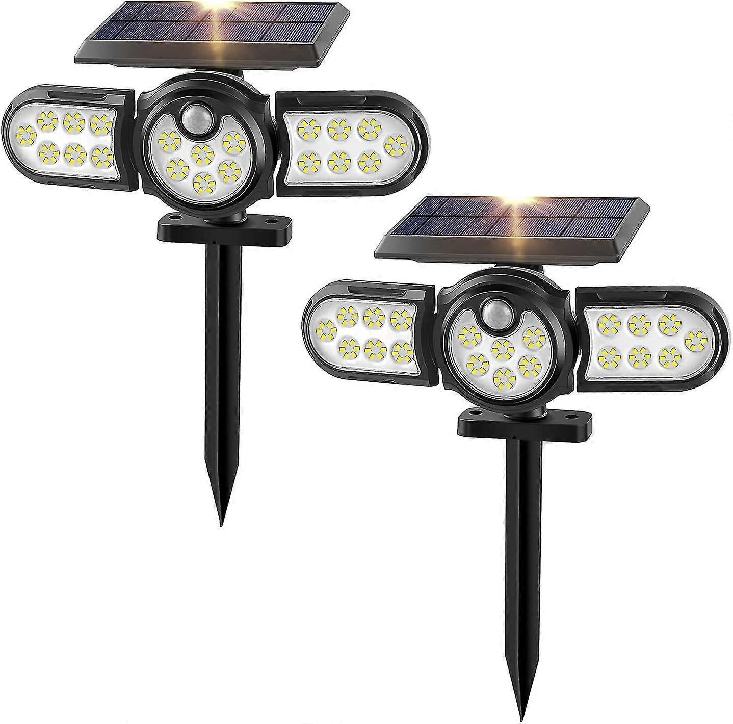 120 Led أضواء شمسية في الهواء الطلق، 2 حزمة المصابيح الشمسية للماء Ip65 في الهواء الطلق الطوفان الشمسي
