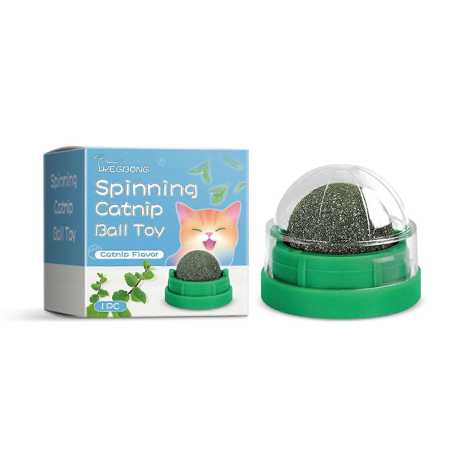 Catnip Ball Toy, Spinning Catnip Balls Toy, Rotating Catnip Toys, Cat Mint Ball, Natural Catnip Ball, Pet Teeth Cleaning Toy