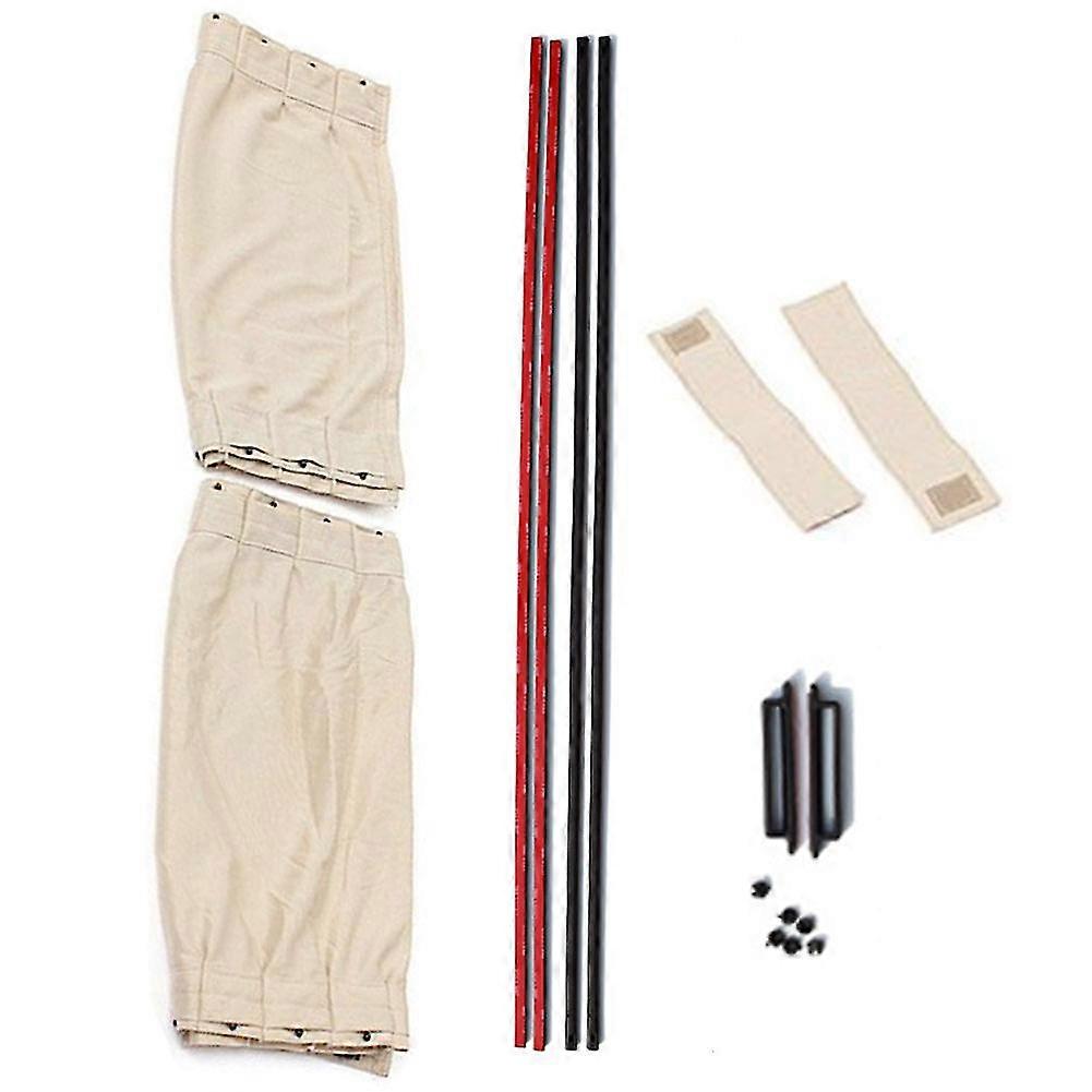 1pair Solid Interior Accessory Opaque Car Window Curtain With Rail For Front