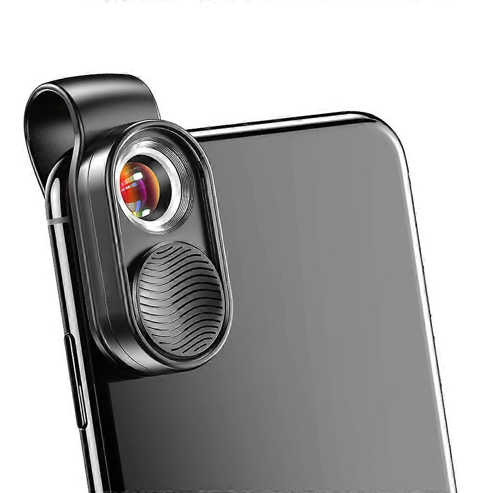 100 times mobile phone microscope lens mobile phone high-definition macro lens with LED light