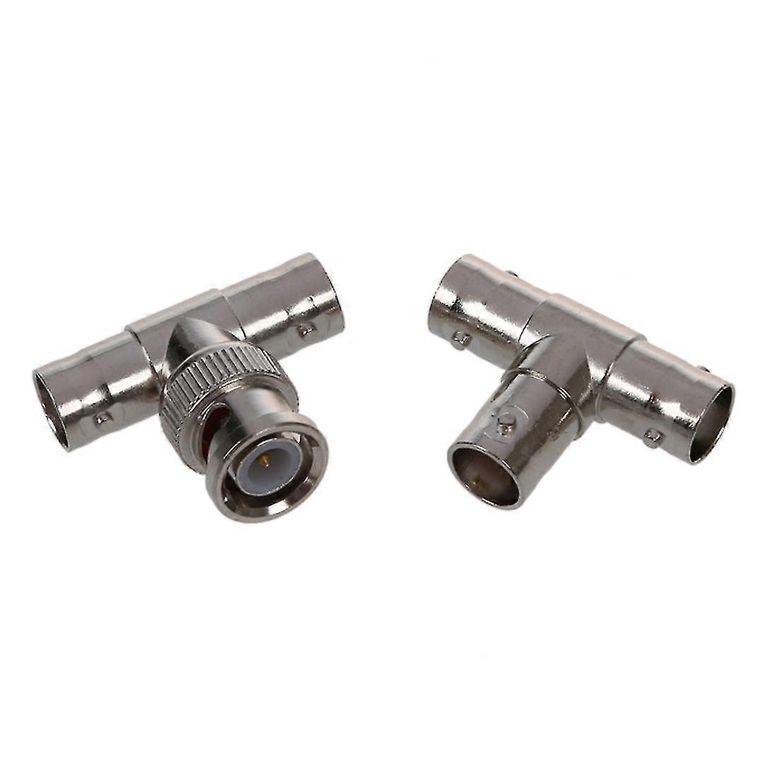 Bnc Male To 2 Female Plug Rf Coaxial T Adapter W Bnc Female Connector 3 Way Splitter