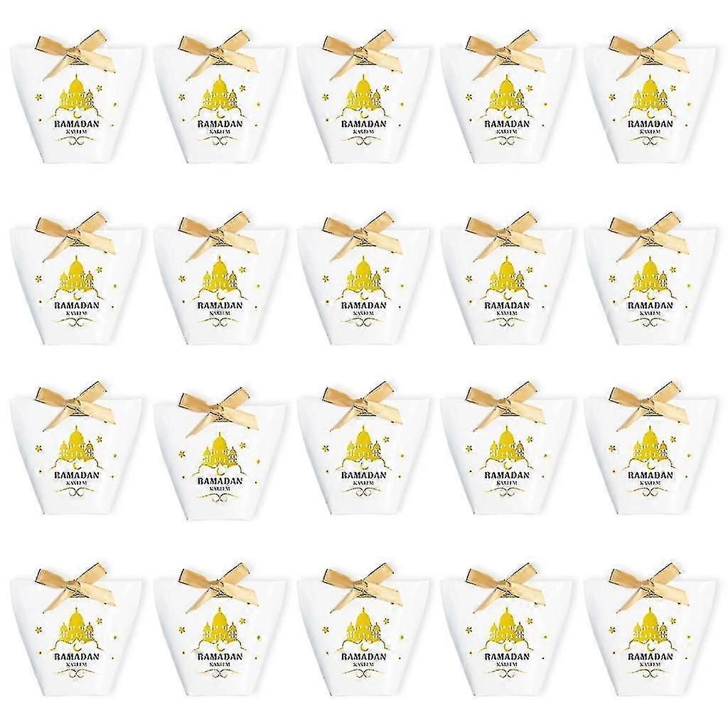 20 Pieces Eid Mubarak-gift Packaging Box Cute Muslim-ramadan-kareem Candy Boxes