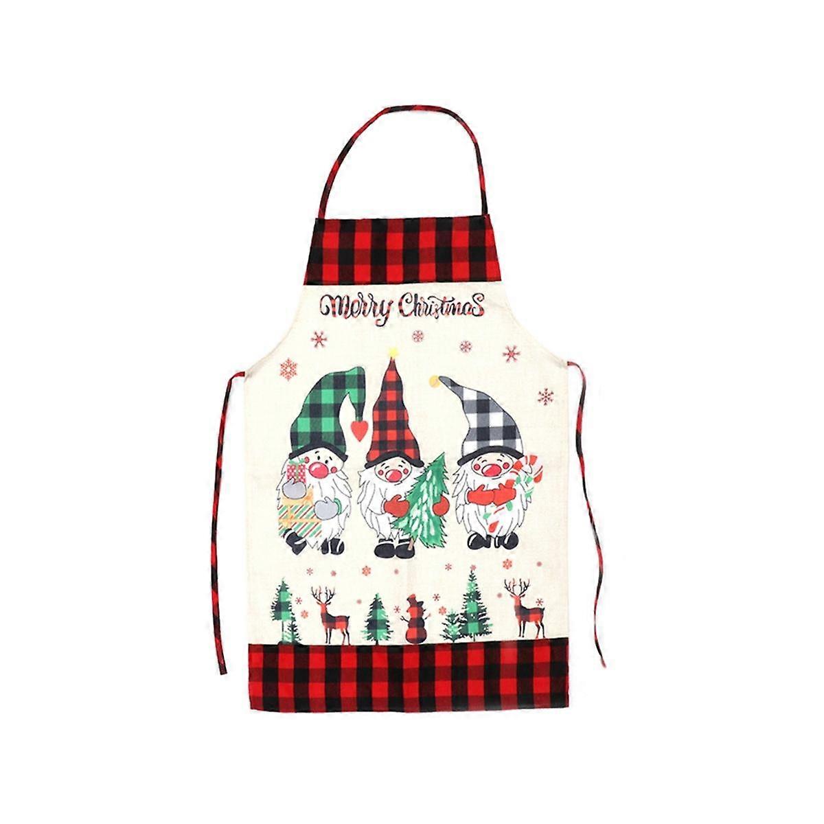 Christmas Bib -With Pockets Waterproof, Adjustable Apron for Merry Christmas A