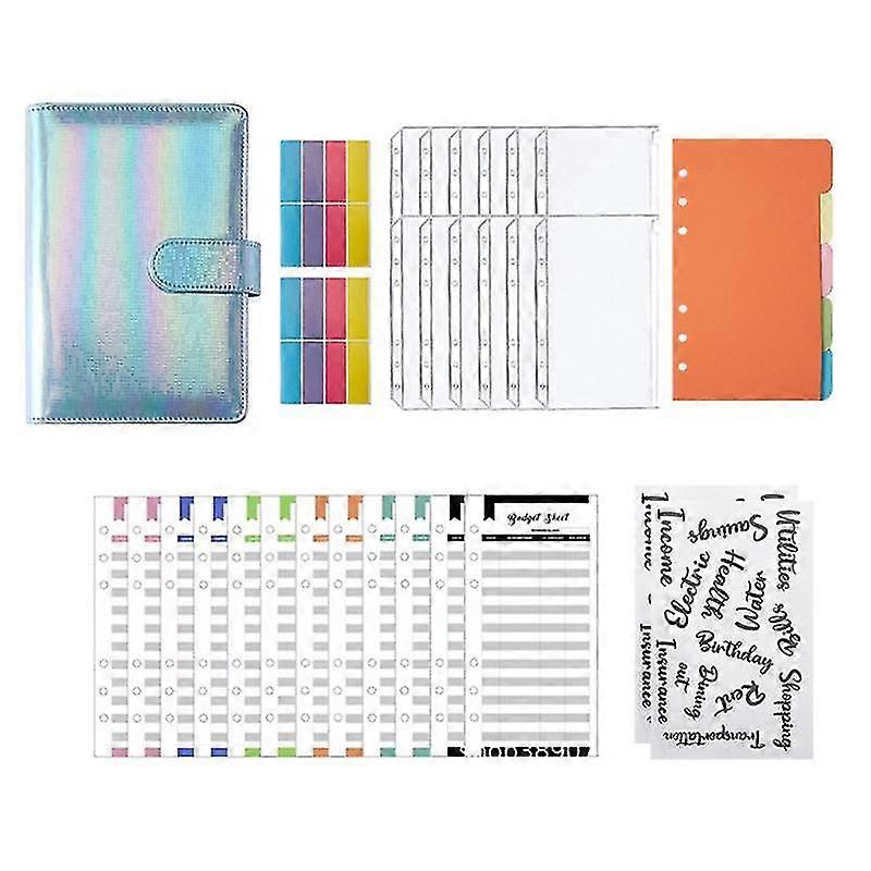 1 Set A6 Diary Notebook Lasers Waterproof Magnetic Buckle Dust-proof Smooth Writing Travel Notebook-ZZY