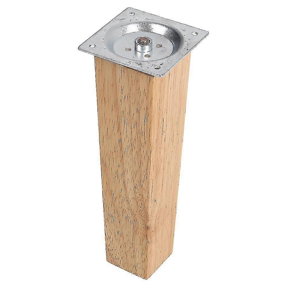 Sæt med 4 egetræsmøbler firkantede ben