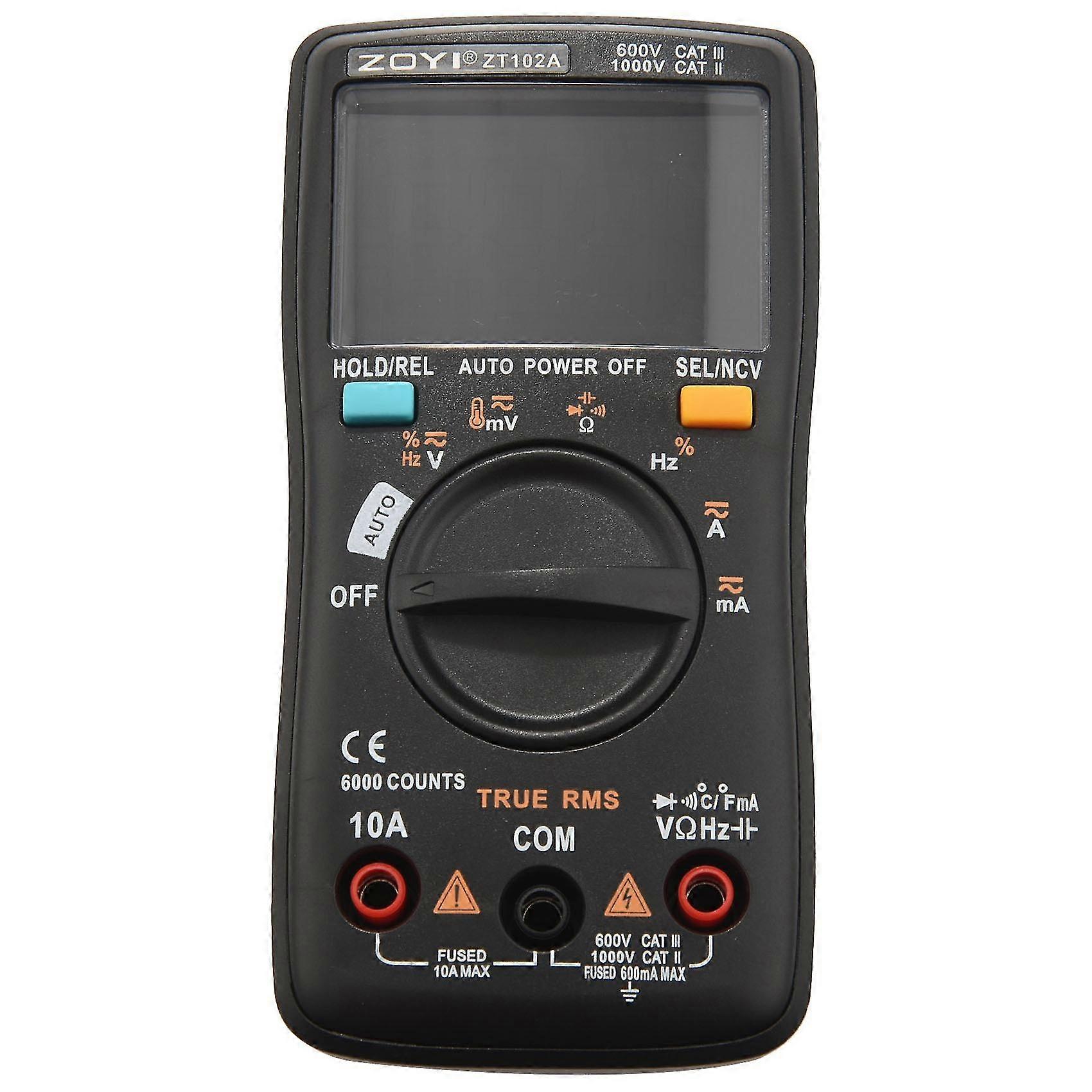 Zt102a Digital Multimeter 6000 Counts Auto 113d Backlight Ac/dc Voltmeter Transistor Tester Freque