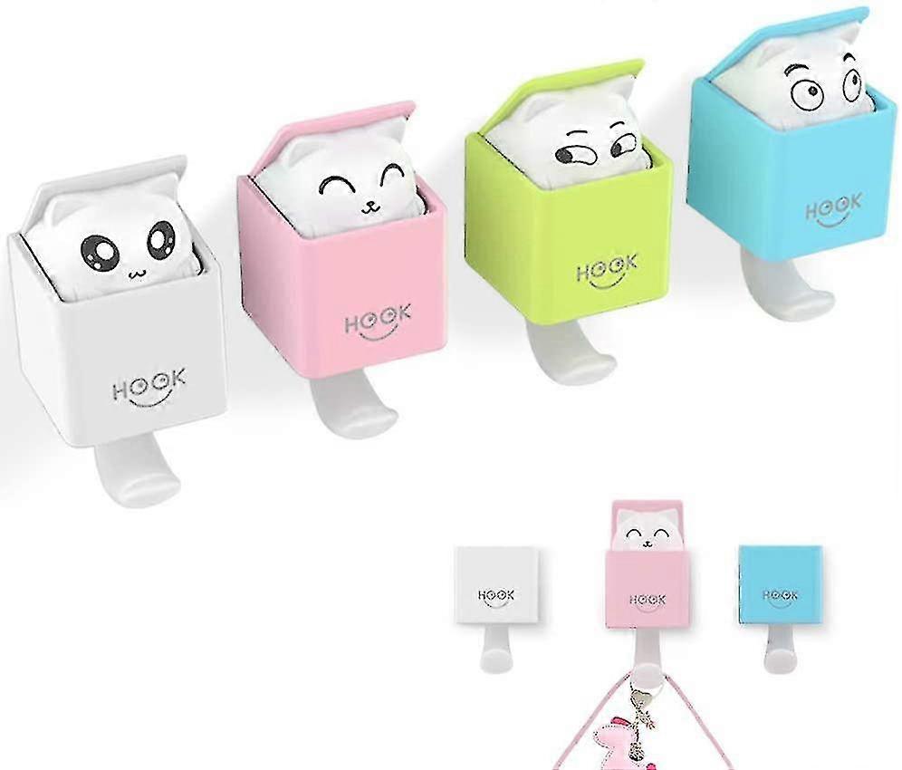 4 Pcs Animal Waterproof Hooks Self Adhesive Adhesive Hook Wall