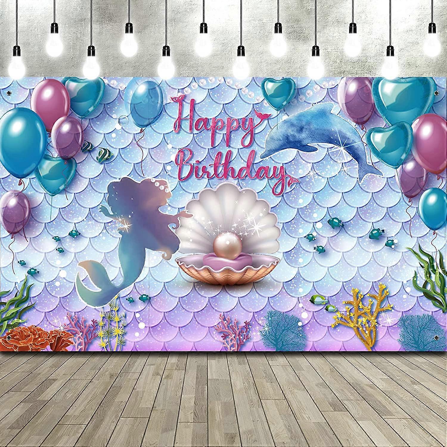 Musykrafties Sotto il mare Sirena Principessa Sfondale Grande Striscione D