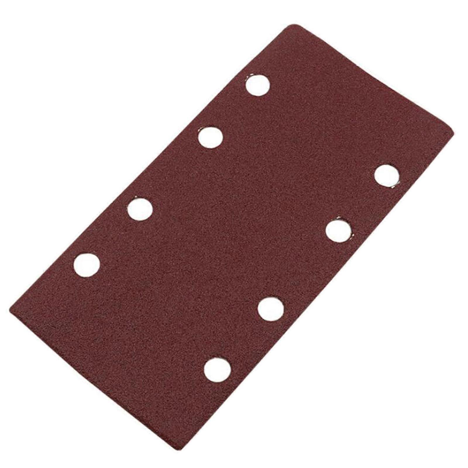 8 Hole Flocking Sandpaper Woodworking Rectangular Self-adhesive Hook & Loop Pads