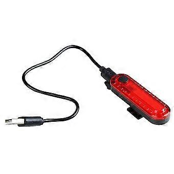 Bicycle tail light, safety flashing light with 4 lighting modes USB rechargeable super bright high intensity red LED Easy to install