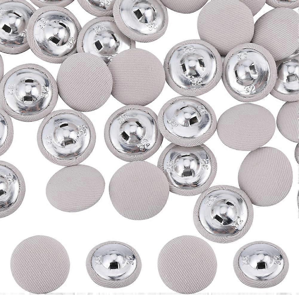 50PCS Cloth Shank Buttons Round Shaped Sewing Button Women Suit Woolen Coat Button Male Jacket Button Shirt Trousers Button Fabric Cloth Covered for O