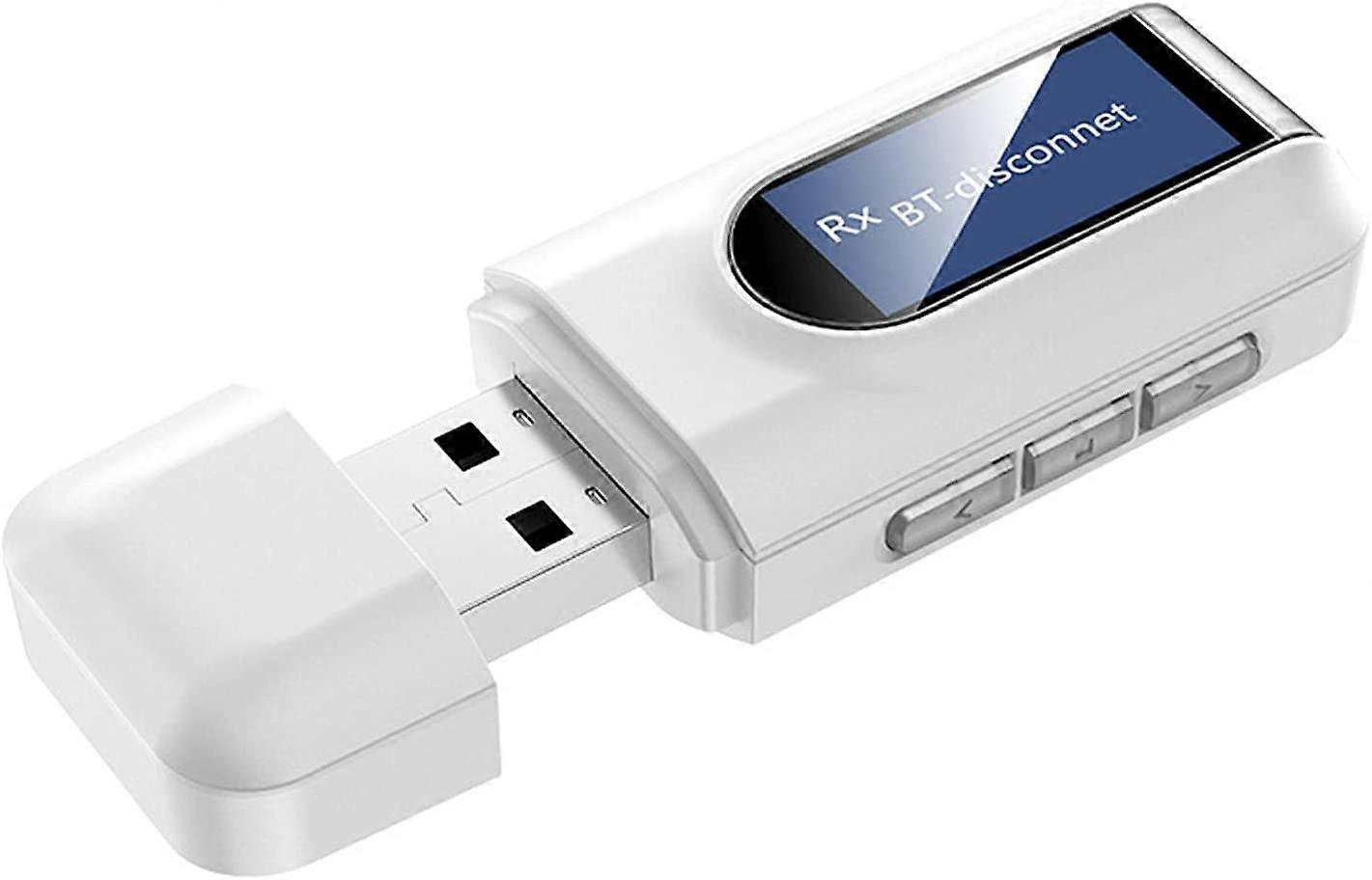 USB 5.0 Bluetooth-adapter, 2-in-1 USB Bluetooth-audio-adapter, tv-computer, auto, Bluetooth 5.0-ontvanger en -zender