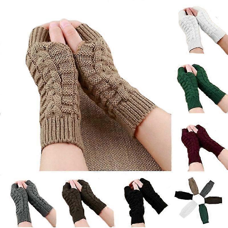 Erkekler Kadın Örme Parmaksız Eldiven Moda Unisex Yumuşak Kış Sıcak Yün Eldiven