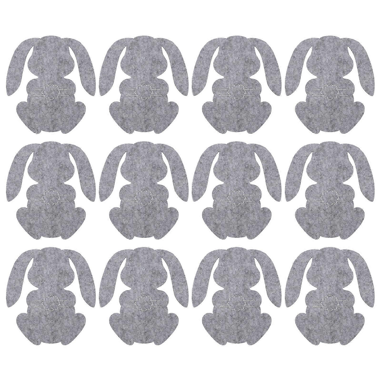 12pcs Easter Themed Cutter Fork Storage Covers Tableware Covers for Party