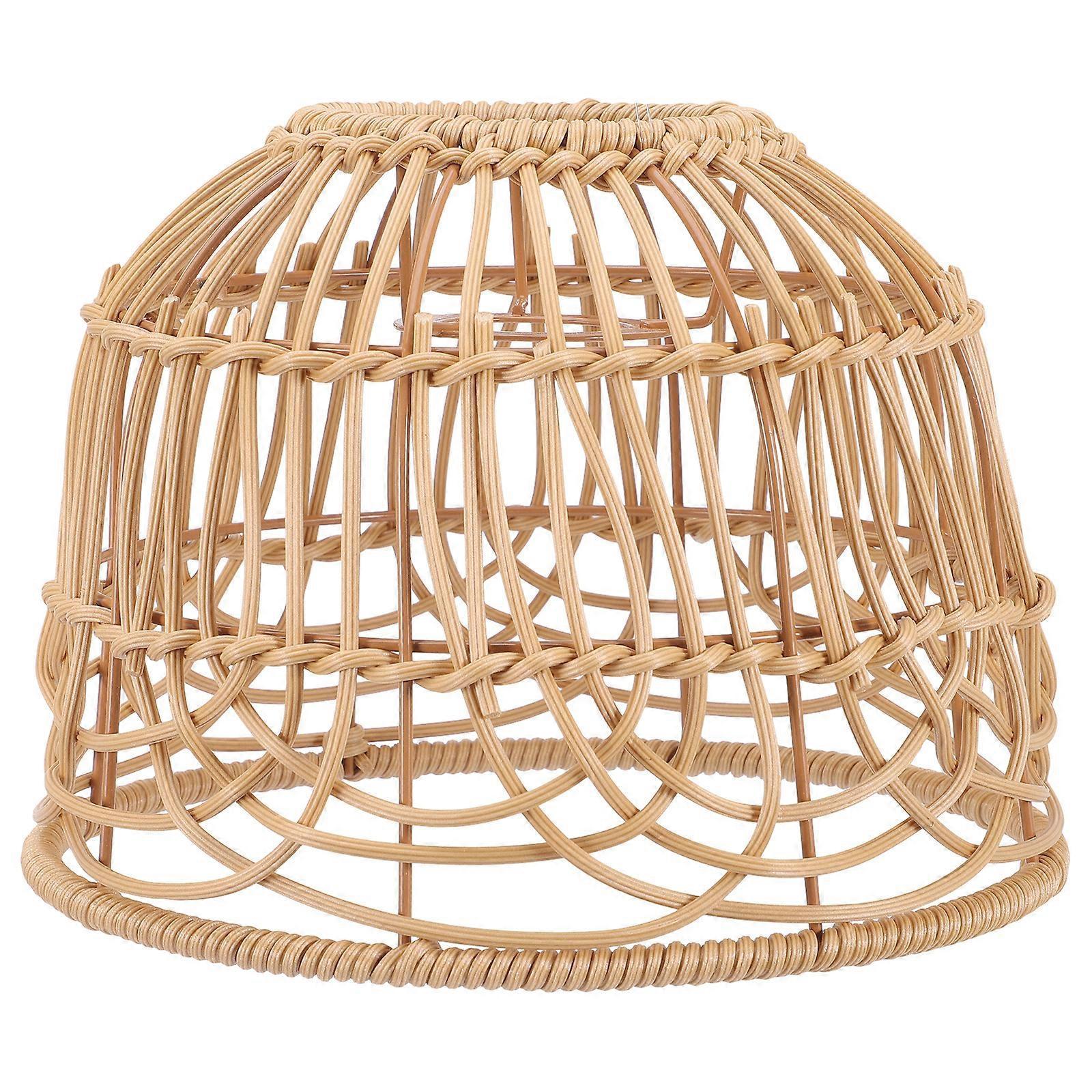 Vintage Lampshade Imitation Rattan Lamp Cover Retro Style Lamp Shade Home Lamp Cover
