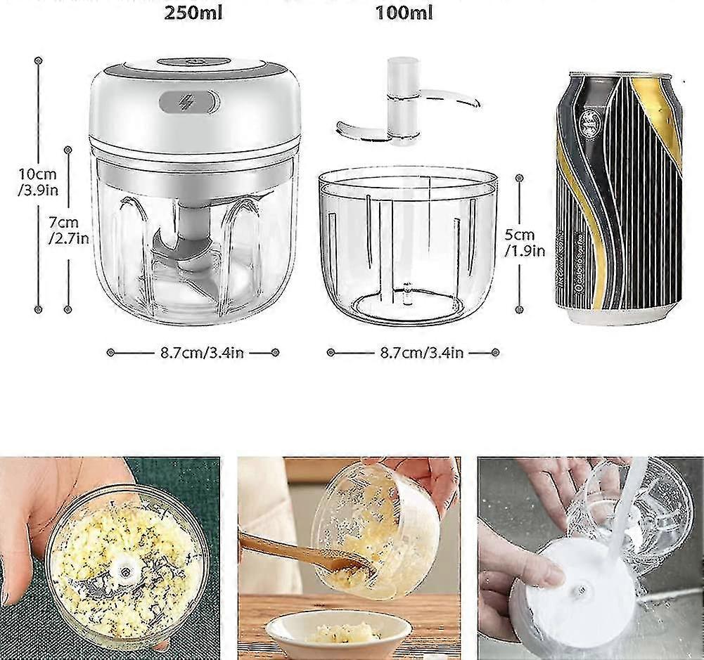 Electric Garlic Chopper, Mini Garlic Chopper Portable Food Processor
