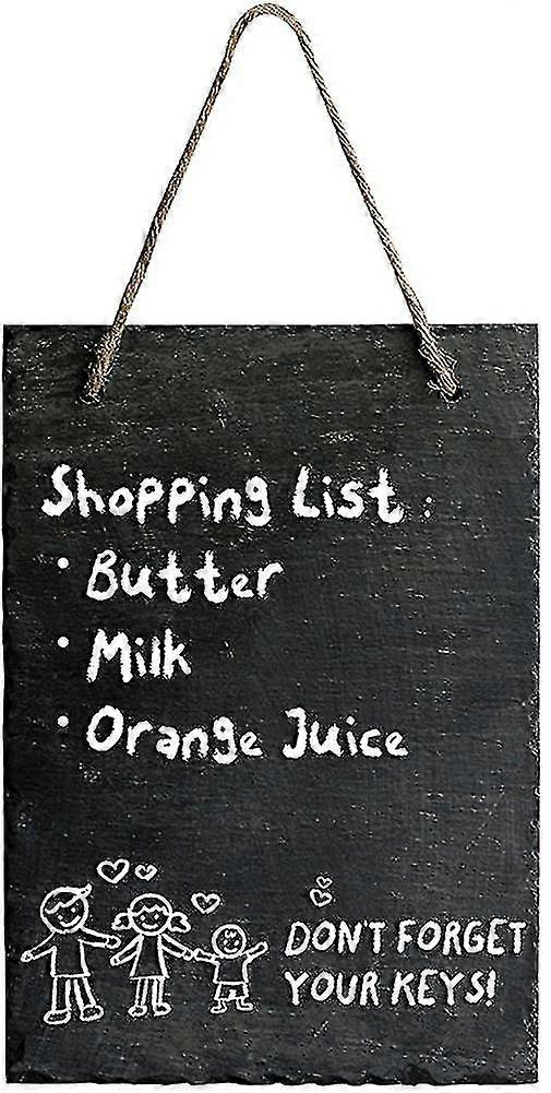 Chalkboard, Kitchen Notes Chalkboard, Slate Hanging Blackboard For Wall