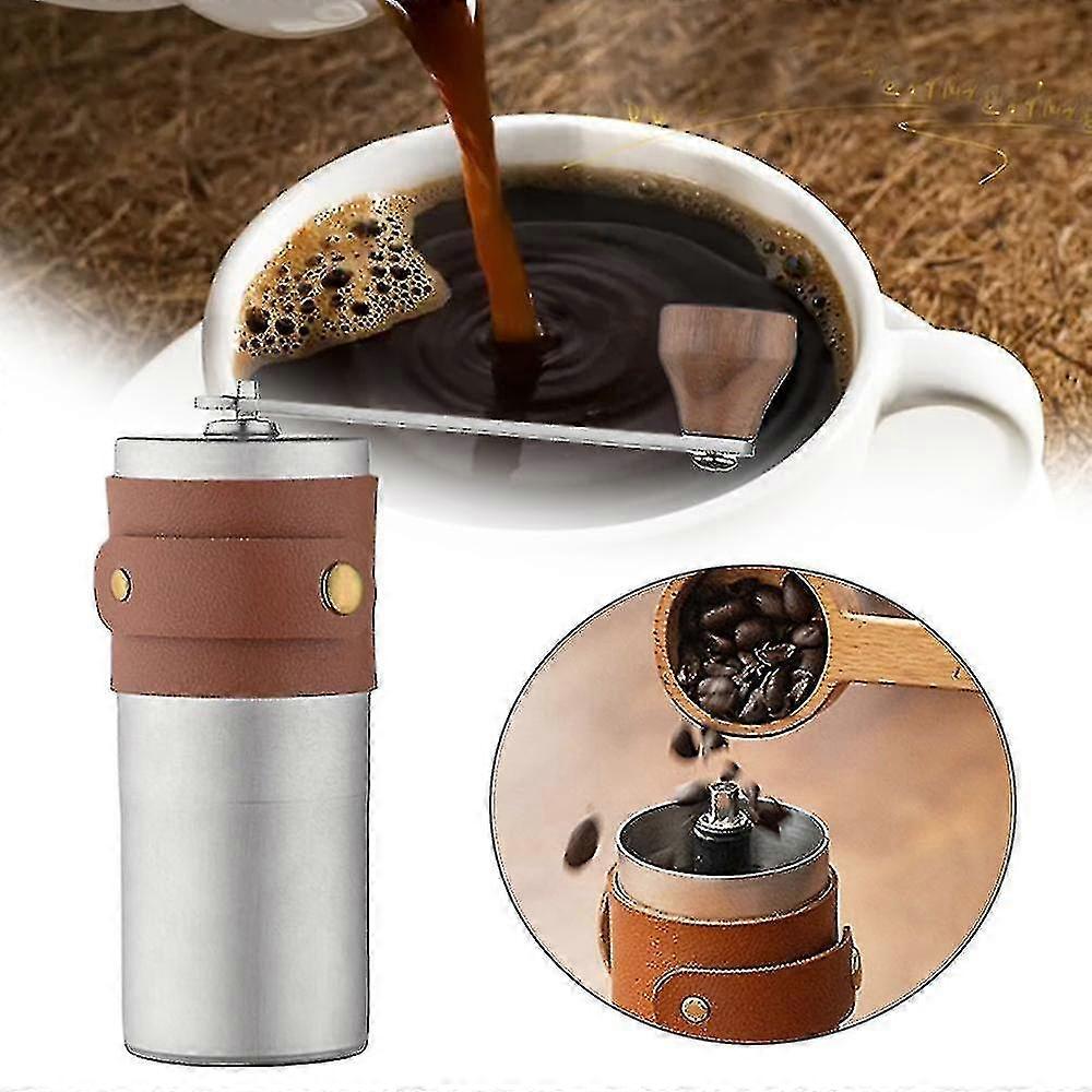 Stainless Manual Coffee Grinder Portable Mini Spice Grinding Coffee Machine#brown
