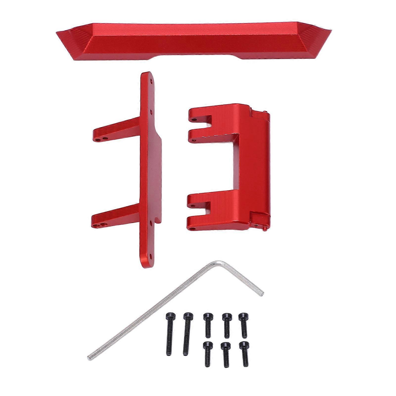RC Paraurti Posteriore Kit Lega di Alluminio Paraurti Posteriore Parti di Ricambio per Axial SCX24 1/24 RC Crawler Rosso
