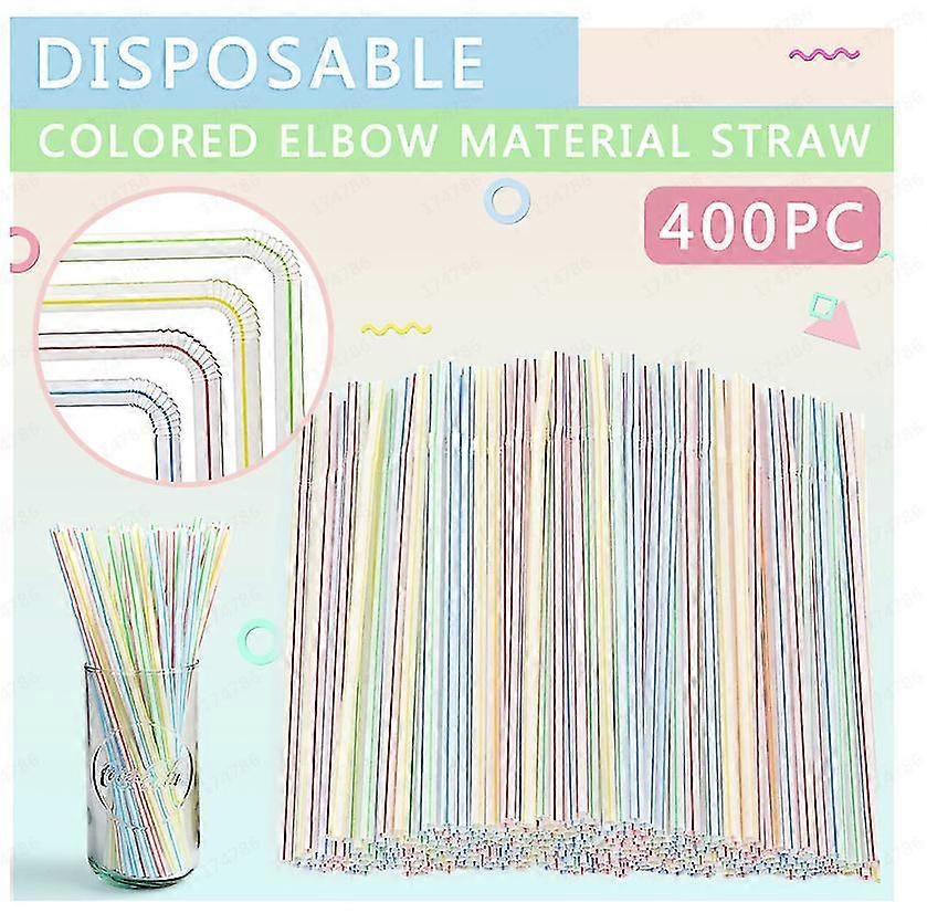 400pcs πλαστικά μίας χρήσης καλαμάκια για τα συμβαλλόμενα μέρη/φραγμός/καταστήματα ποτών/εγχώρια καλαμάκια