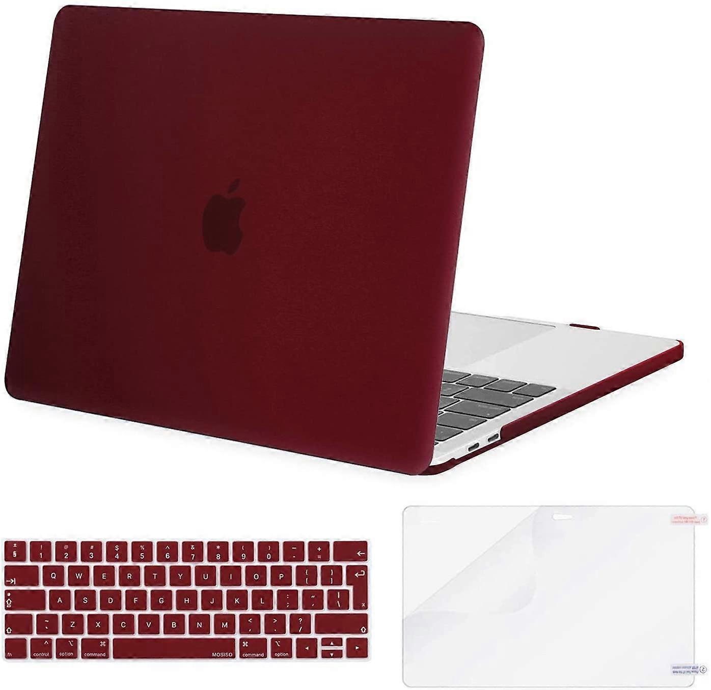 Marsala Red  Compatible with MacBook Pro 13 inch Case 2016-2020 Release A2338 M1 A2289 A2251 A2159 A1989 A1706 A1708, Plastic Hard Case & Keyboard Cov