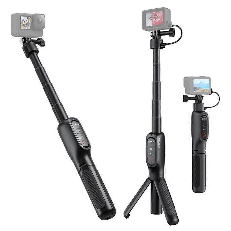 Rechargeable Selfie Stick Tripod Stand With Remote Shutter Extendable Battery Grip Replacement For Gopro Hero 12/11/10/9/max