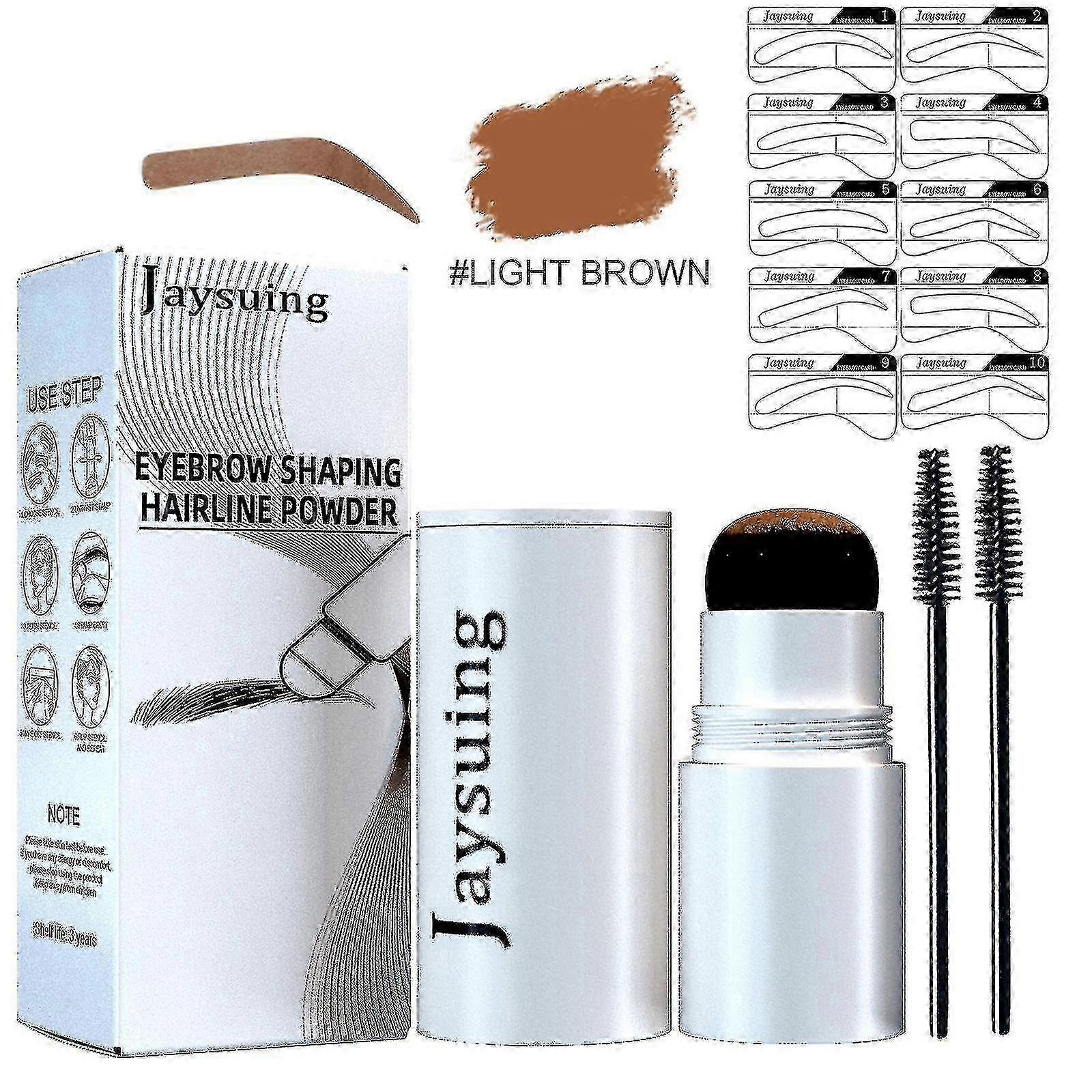 Jaysuing眉毛印刷セット眉毛パウダーヘアラインポータブル眉毛レパ|スタイル3