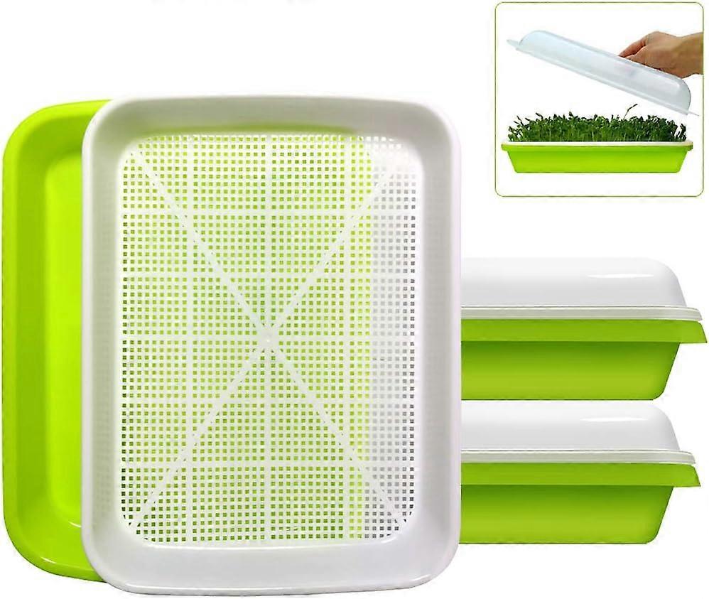 Δίσκος Sprouter σπόρων BPA Free PP χωρίς χώμα Κιτ δοχείου βλάστησης καλλιεργητών σιταριού μεγάλης χωρητικότητας με καπάκι