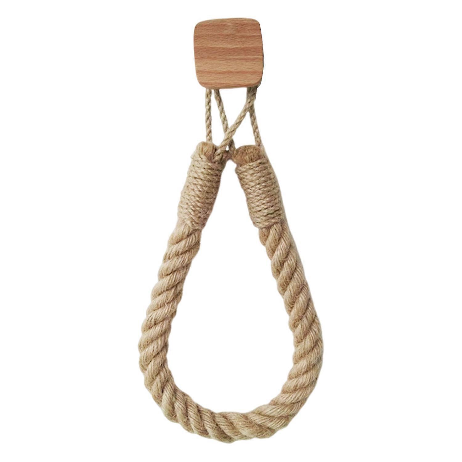 Tissue Roll Holder Rustic Design No Drilling Required Simple Installation Jute Rope Roll Holder