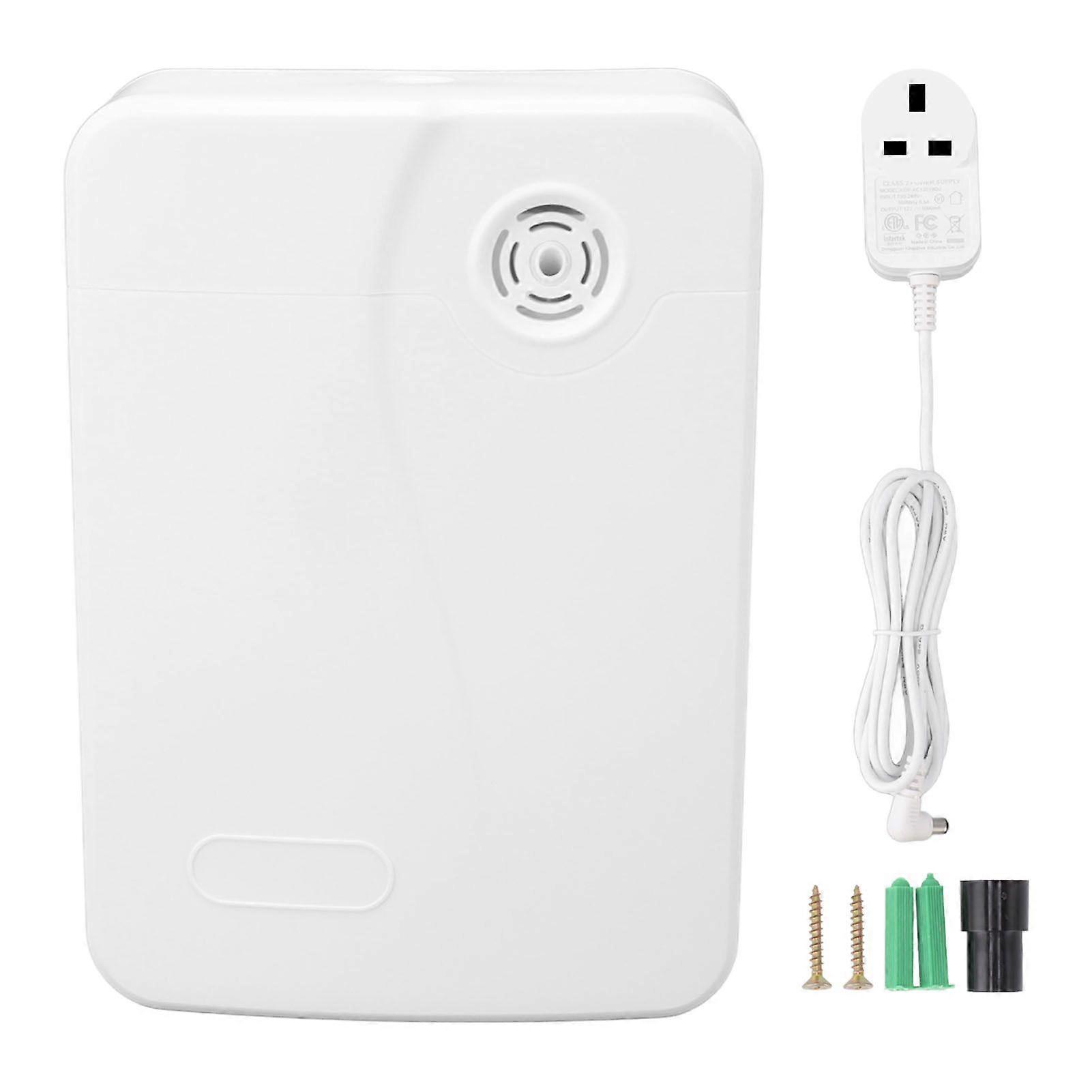 Smart Scent Machine 200ml Wall Mounted Essential Oil Diffuser Aromatic Machine with Fan for Home Hotel Office 100 to 240V UK Plug White