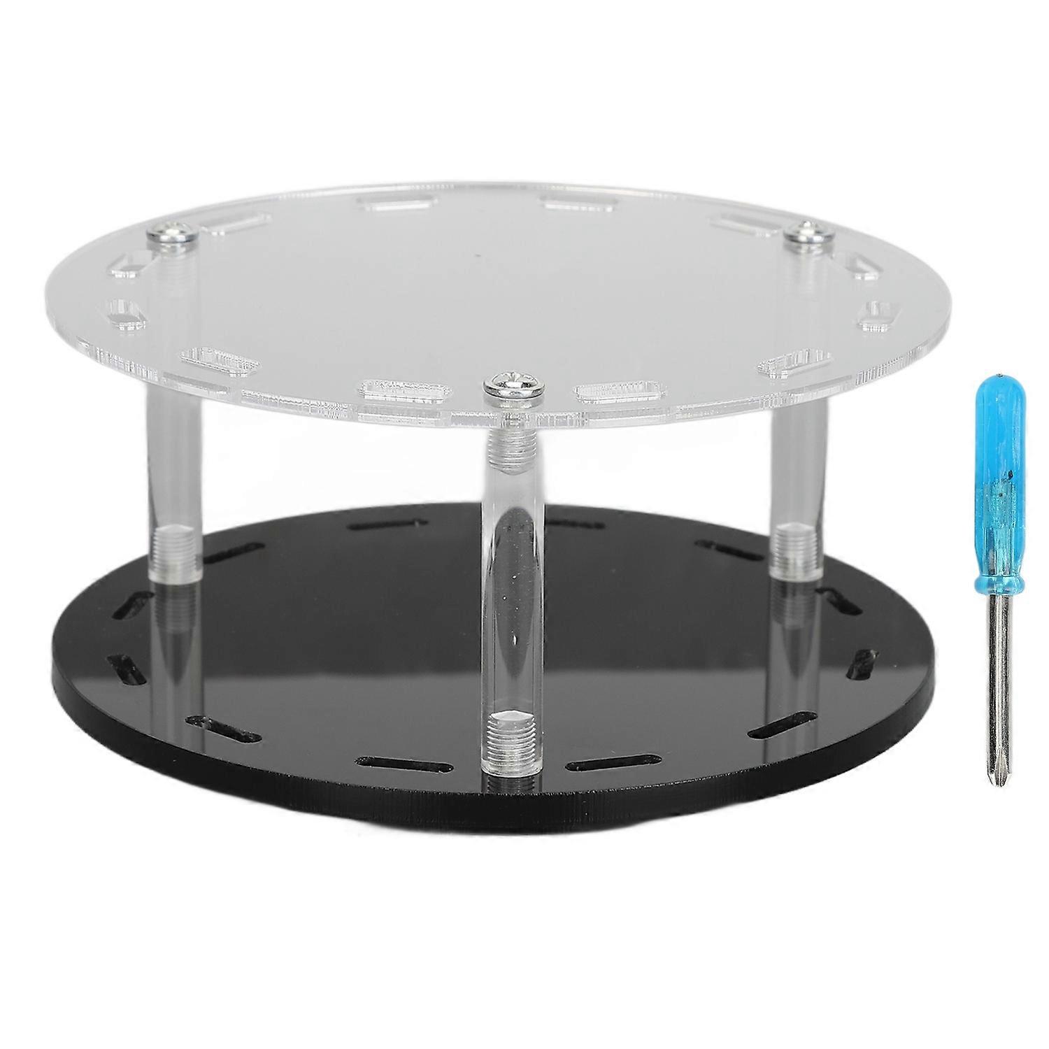 Acrylic Tweezers Stand Holder 12 Holes Rotatable Eyelash Extension Tool Display Shelf Pure Black 
