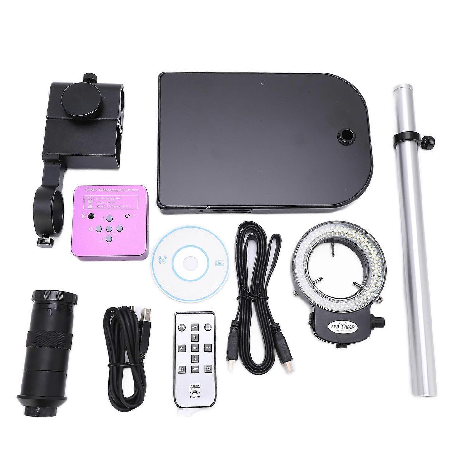 51MP USB Digital Microscope Camera Adjustable Stand with LED Light for Jewelry Mobile Phone Repair A