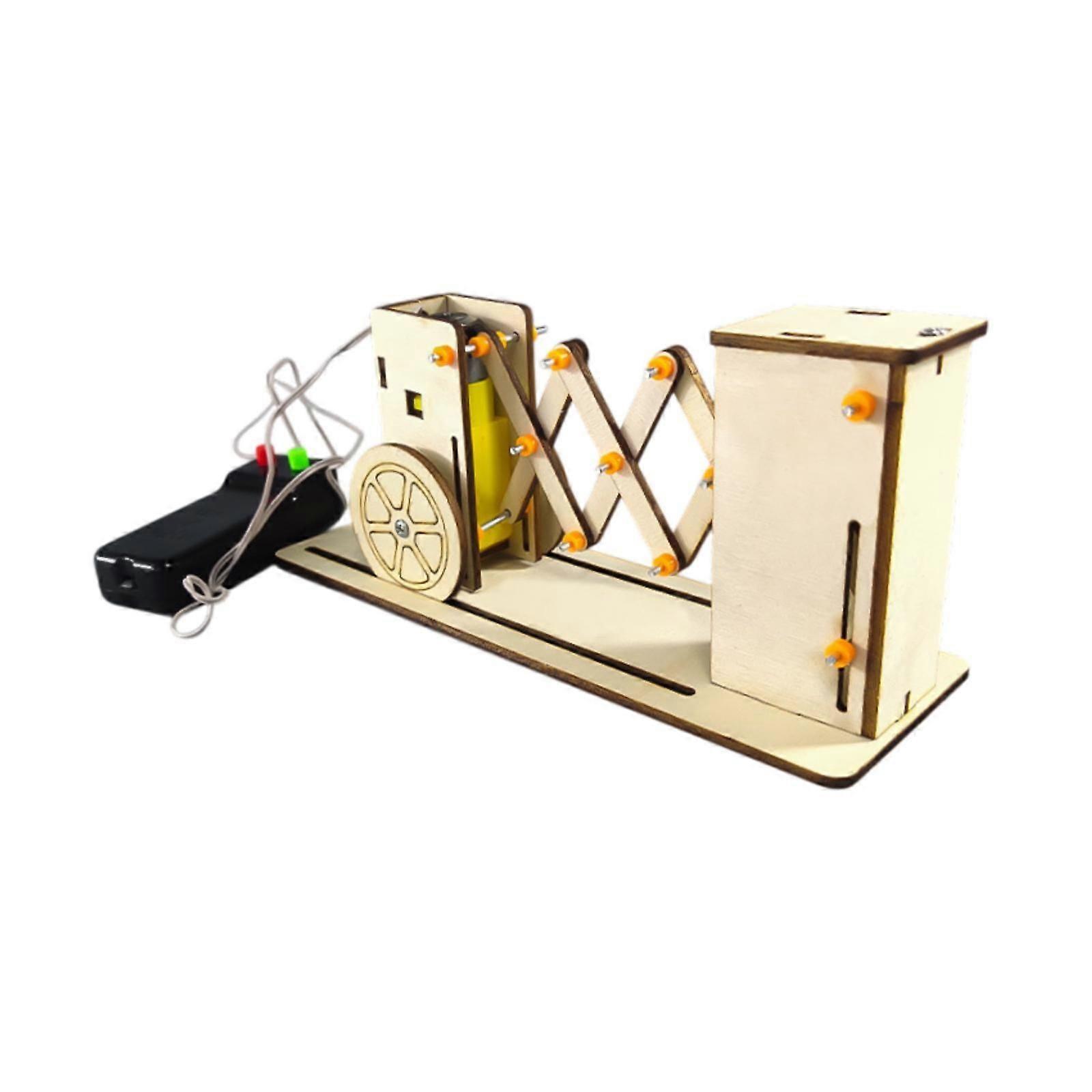 Electric Retractable Gate Toy Sturdy Wooden Assembly Gate Model for Birthday