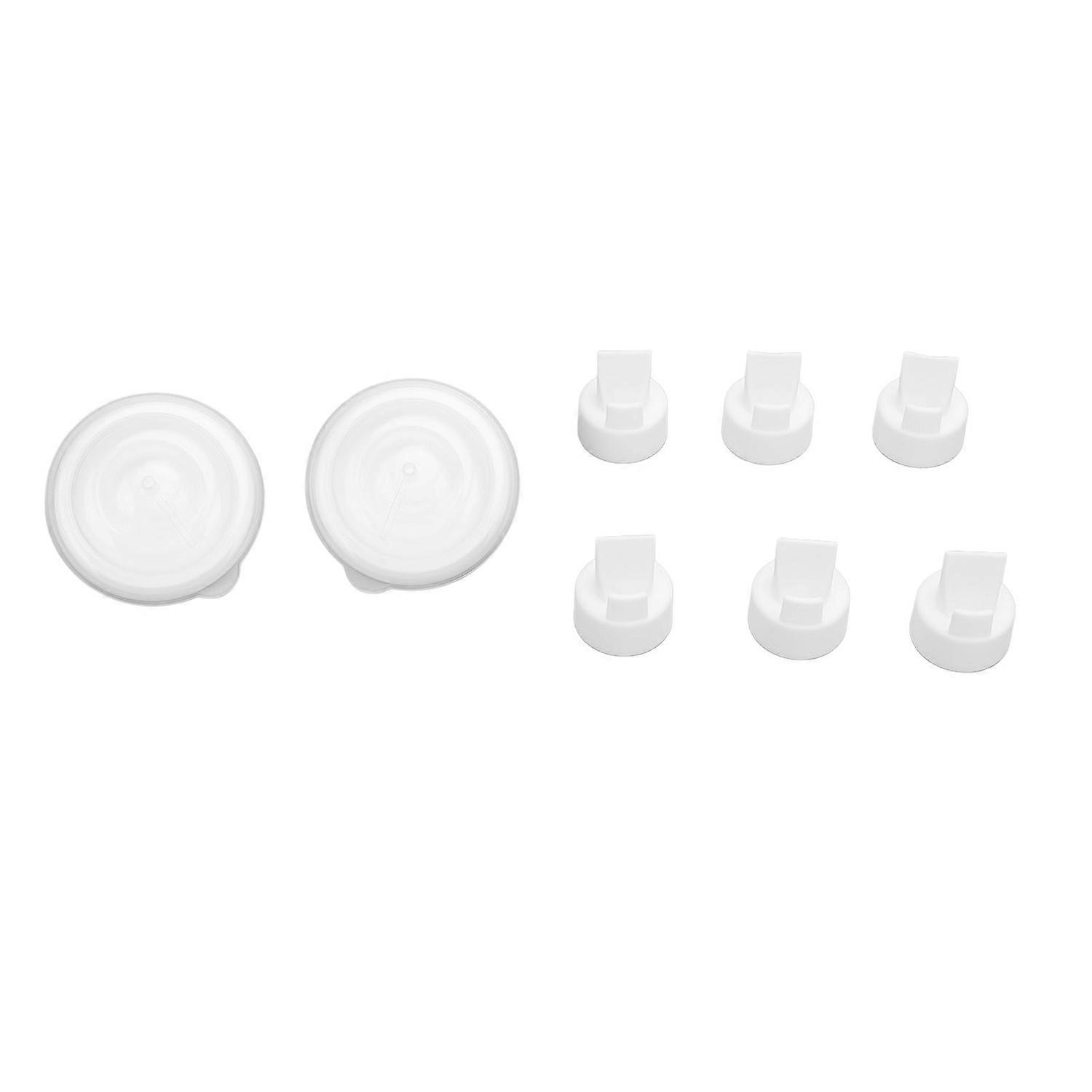 2pcs Backflow Protector 6pcs White Duckbill Valves Replacement Breastpump Accessories for S2 S1 9 Pl