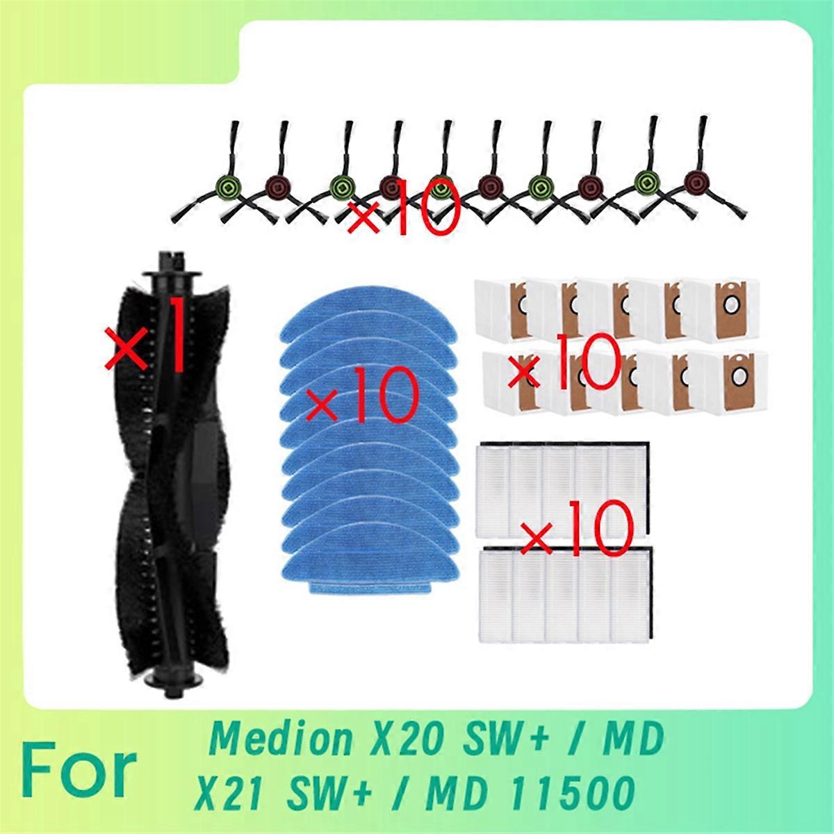 41Pcs for X20 SW+ / 11415/ X21 SW+ / 11500 Sweeping Robot Cleaner Parts Replacement