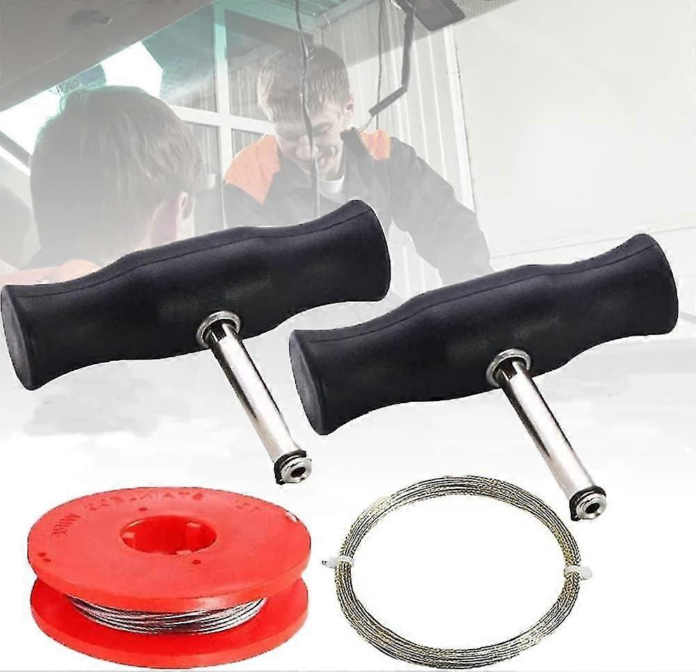 Car Windshield Glass Removal Tool, Windscreen Removal Tool Kit Included Handles Universal,windshield Removal Kit With 2 Volume Glass Cutting Wir