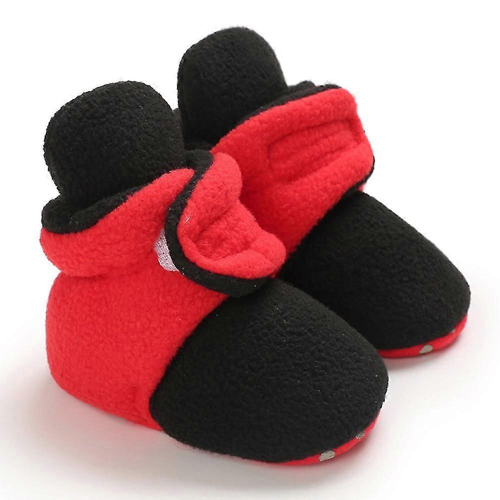 Nyfödd baby bomull booties toffla vinter varma mjuka skor