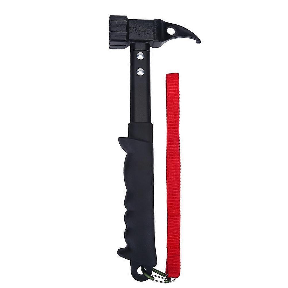 Outdoor Framing Hammer High Strength Head Rubber Handle with Lanyard Nail Puller Camping