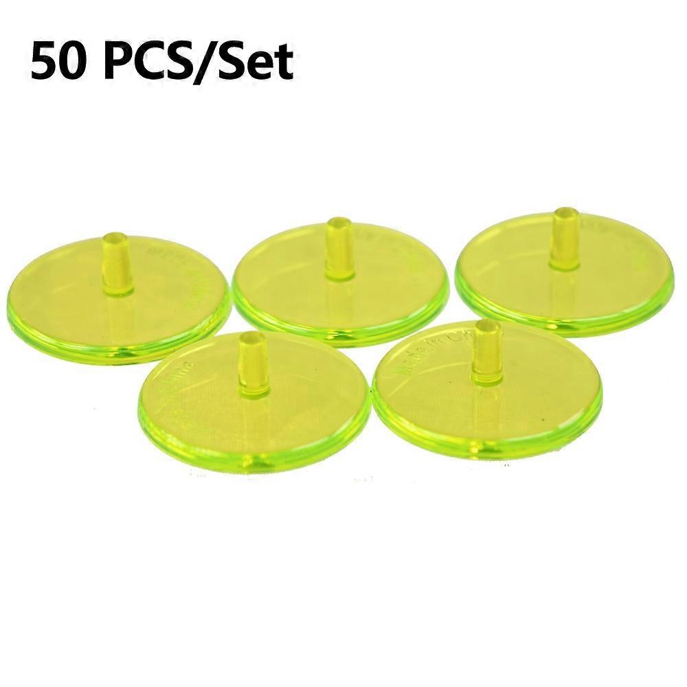 D474 50個セット24mmゴルフボールマークポジションマーカー透明プラスチックゴルフボールマーカー - Transpare
