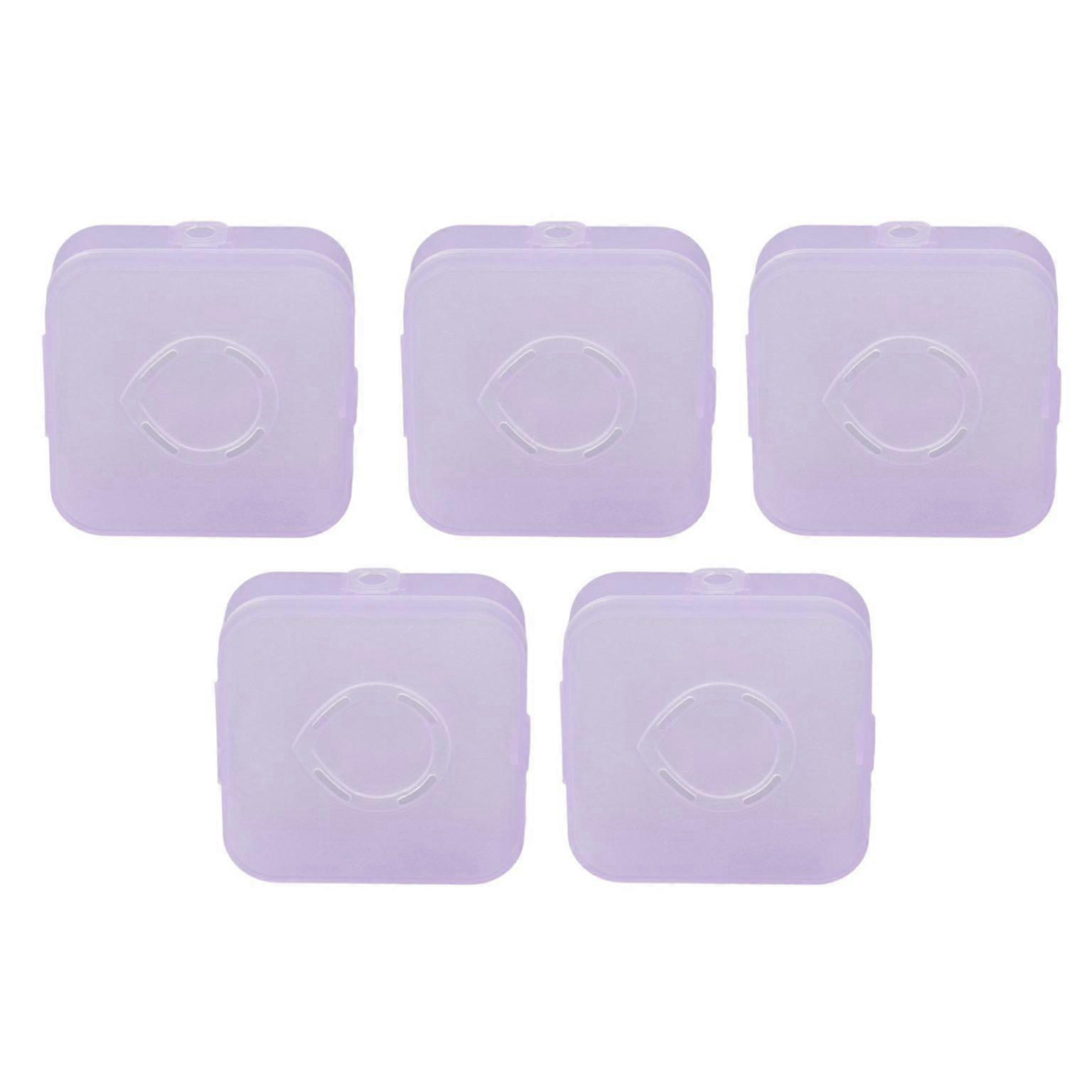 5-Piece Powder Puff Storage Box - Desktop Organizer for Makeup Accessories