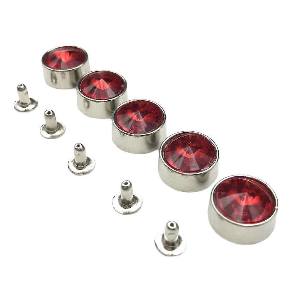 5 Sets Crystal Rivets Punk Nailhead Studs for Clothes Decor