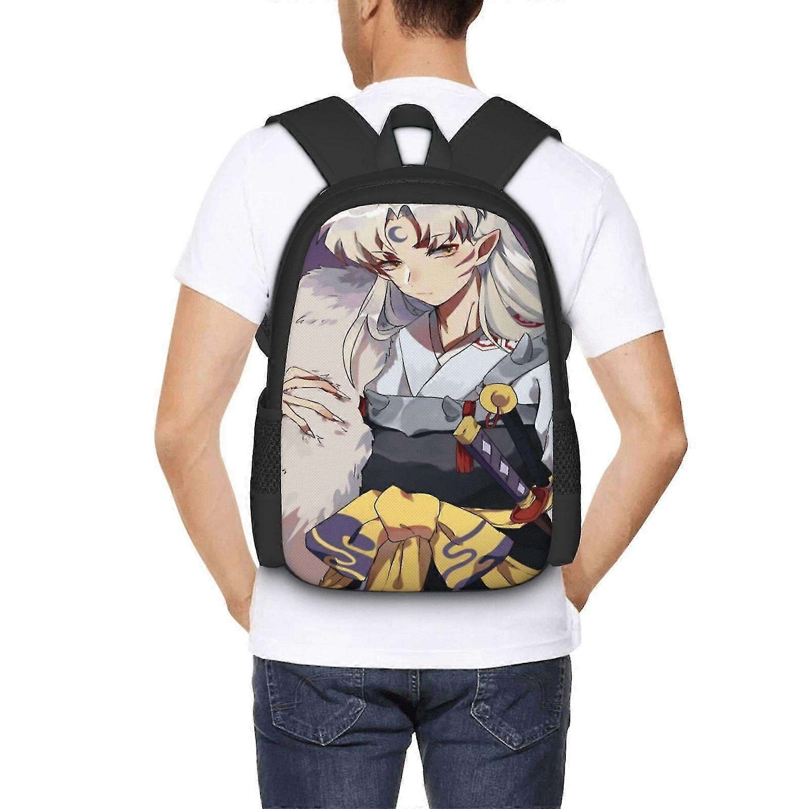 j802 Sesshomaru Inuyasha Backpack Large Capacity Laptop Bag