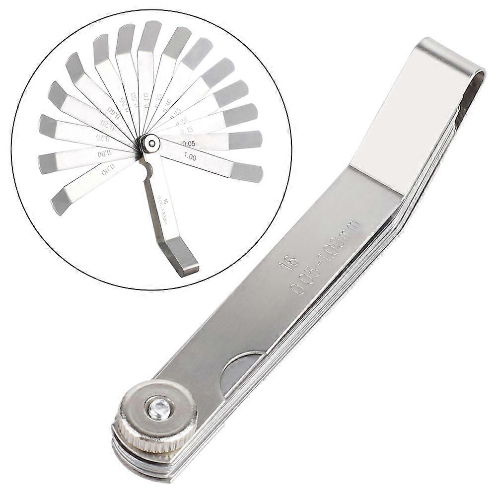 16 להבים מד מילוי פער נירוסטה מסומן MM/אינץ '