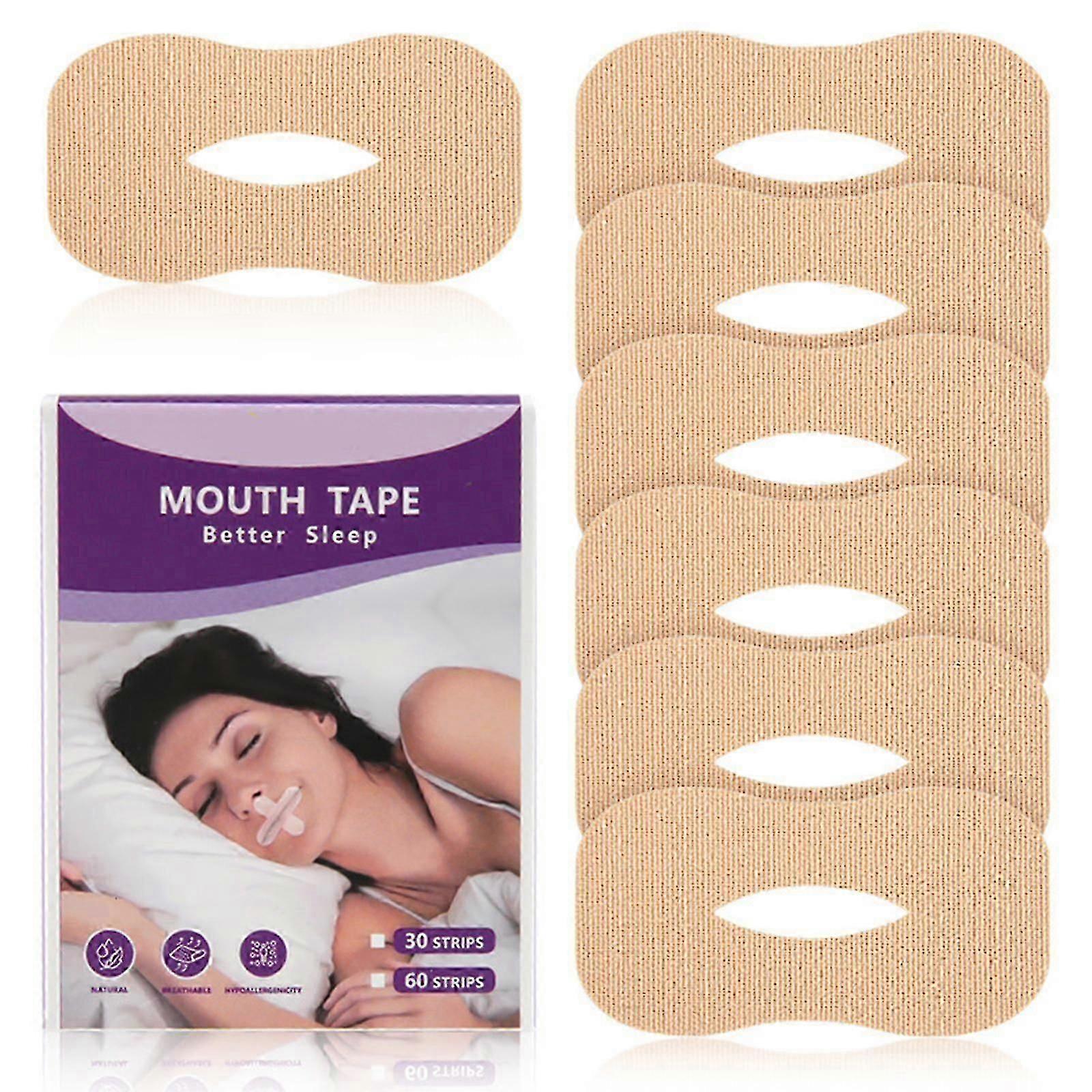 Munnteip mot snorking for søvn, munnstrimler mot snorking for mindre munnpusting, lindring av snorking, søvnforbedring