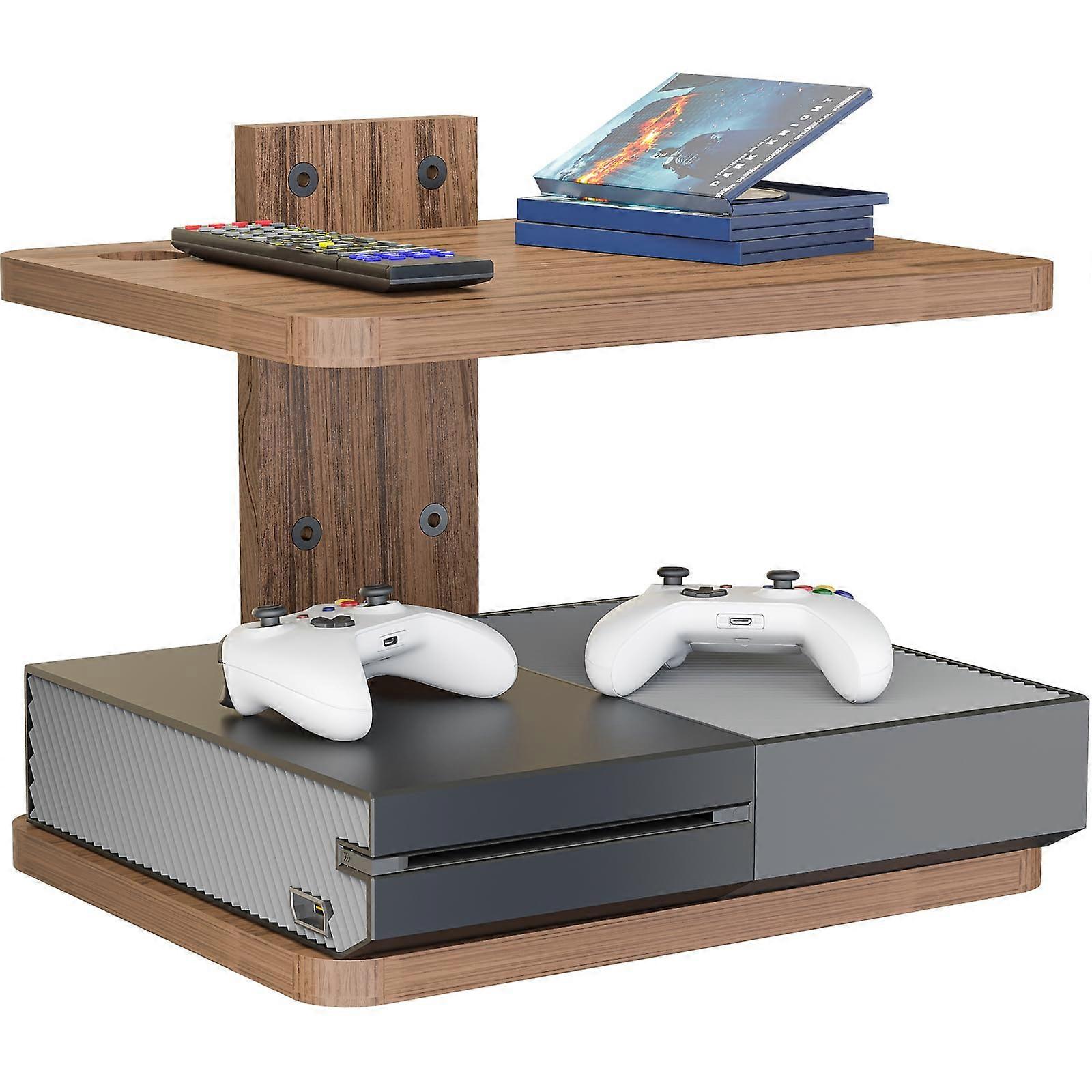Wooden Wall Mount Floating TV Stand for DVD Player, 22 lbs