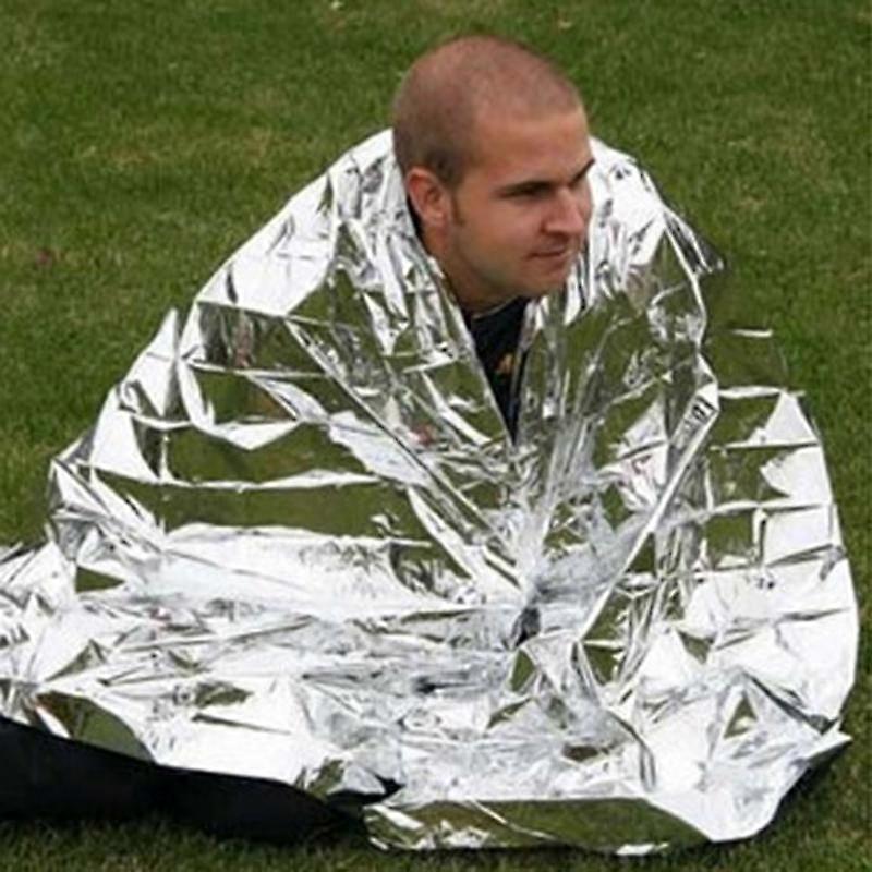 Foldable Survival Rescue Blanket Blanket Waterproof Silver Film Thermal Space Military First Aid Kit Tent