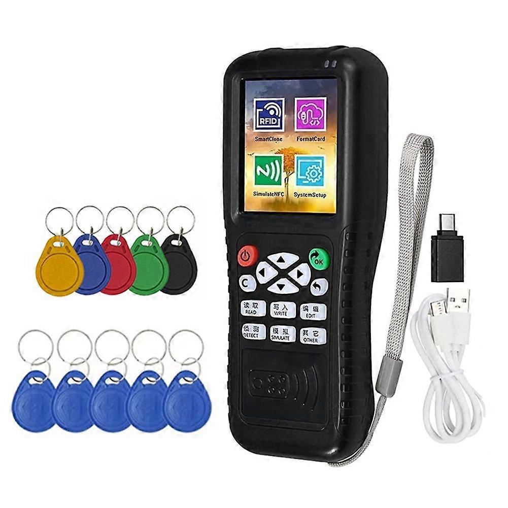 X100 RFID NFC Smart Card Reader Writer+5 X UID/5200 Keychain RFID Duplicator ID IC Card Programmer