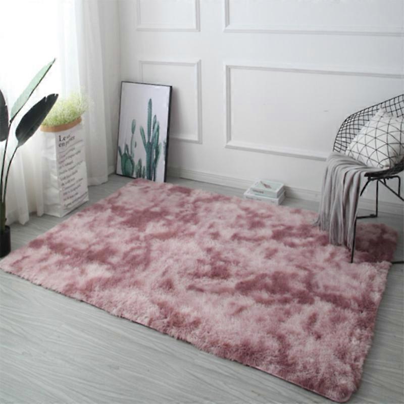 Soft plush carpet, Pink, 100x200 cm, Fluffy, Long thread