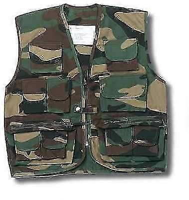 Neu Kinder Tasche Weste Weste Armee Uniform Kleine Wald Camo